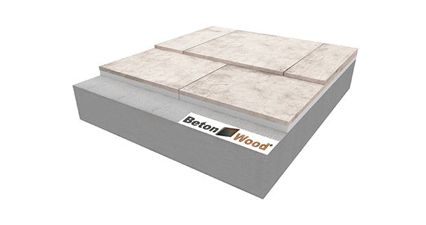 Pannelli bioedili per pavimento in polistirene espanso e cementolegno con lastra BetonWood