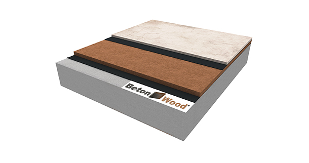Pannelli bioedili per pavimento in fibra di legno FiberTherm Base e cementolegno BetonWood
