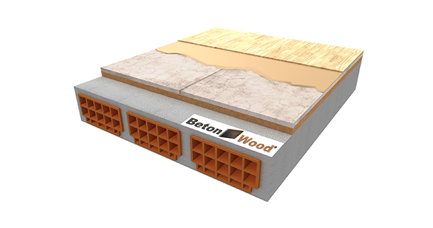 Pannelli bioedili per Solaio in pannelli accoppiati in fibra di legno e cementolegno con autolivellante