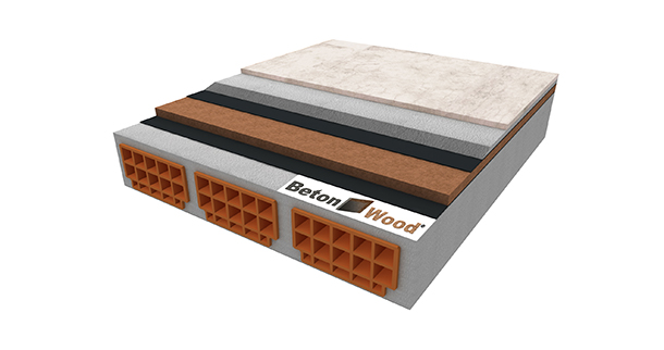 Pannelli bioedili per Solaio in fibra di legno FiberTherm Base, gettata in calcestruzzo e cementolegno BetonWood